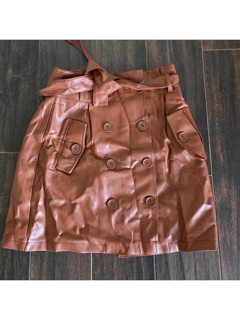 Forever 21 Women's Brown and Burgundy Skirt